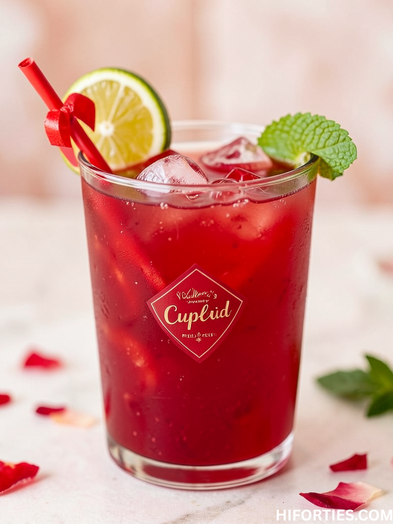 Valentine’s Strawberry Cupid Punch Cocktail